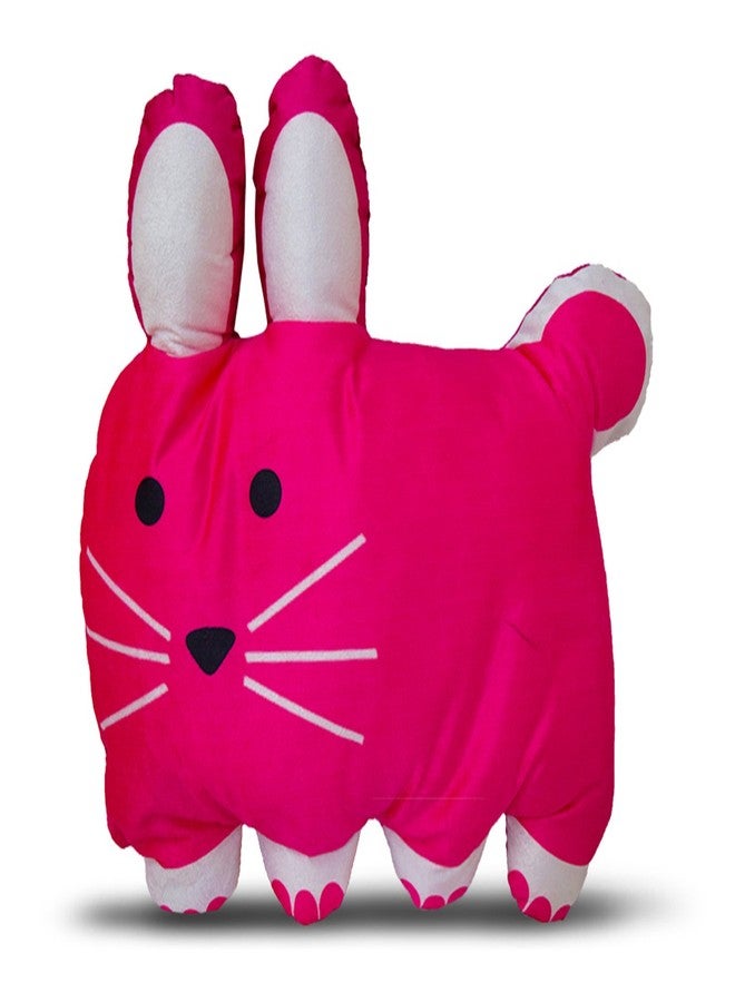DREAMVIO Velvet Plush Pillow/Toy Figure/Animal Shape Soft Toy/Cartoon Printed/Toys for Baby & Kids/Pillow - 24 X 20 Inch (Pink, Dvanimalp0006) - Image 3